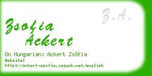 zsofia ackert business card